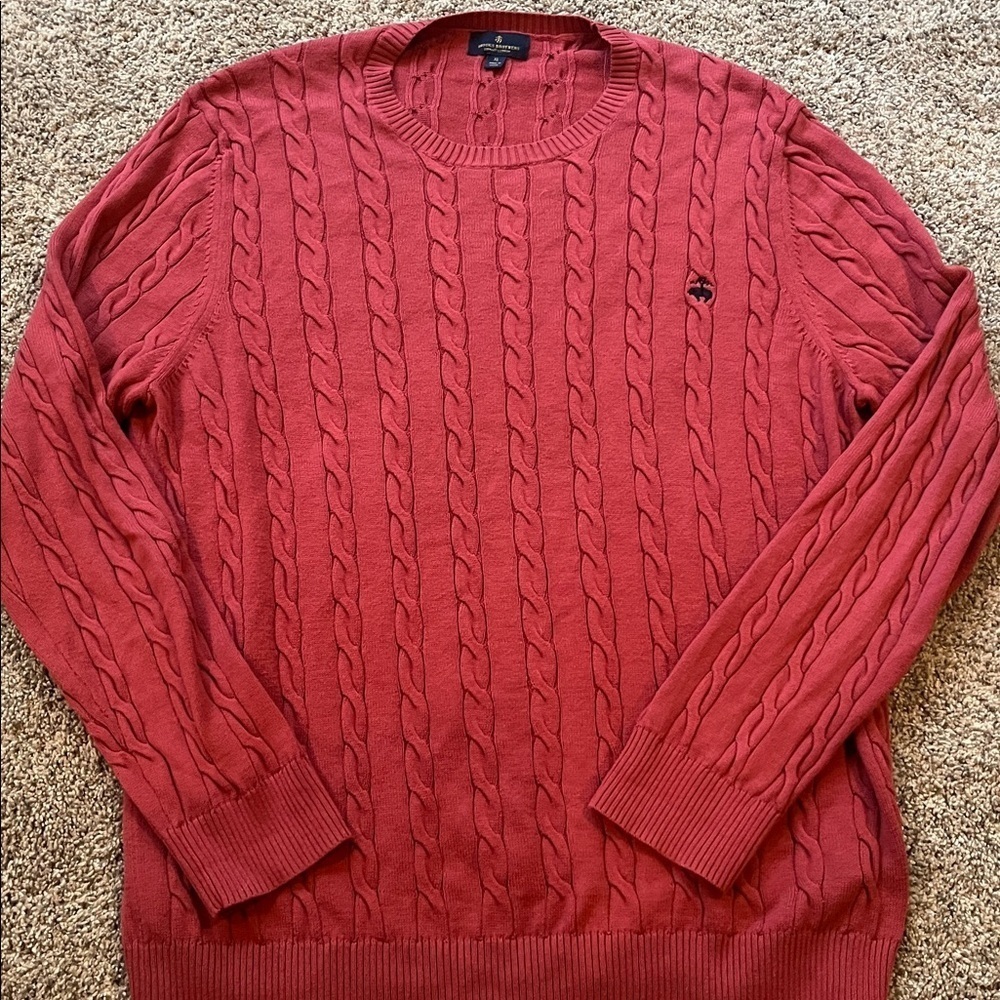 EUC BROOKS BROTHERS SUPIMA COTTON CABLE KNIT 🧶 SWEATER, size XL
